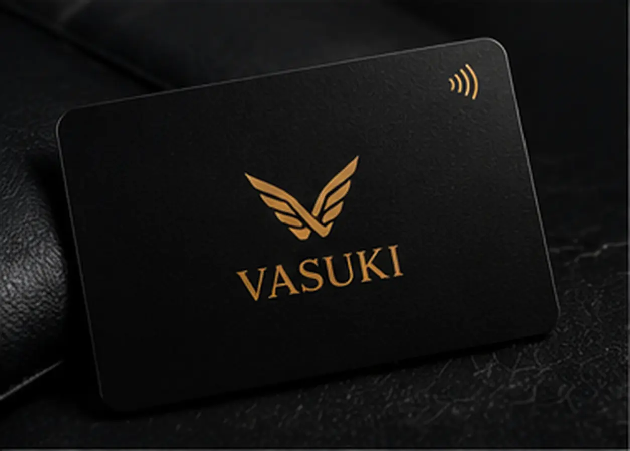 Premium NFC card with custom design and QR code